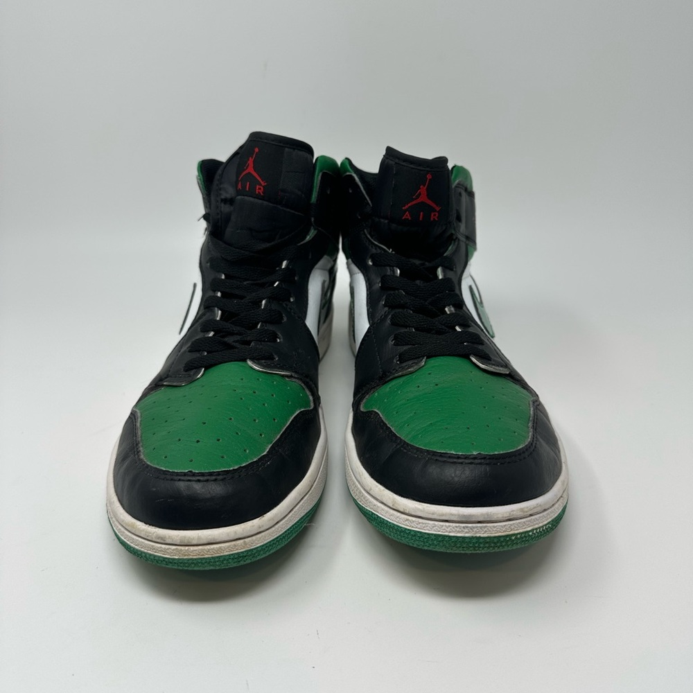 Air Jordan 1 Mid Shoe Black and Green Nike Men's size 10.5 - Picture 5 of 15